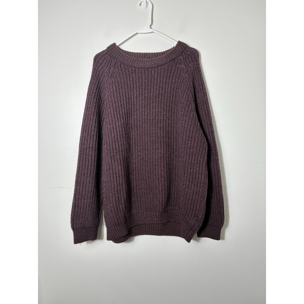 Hand Crafted Made In Great Britten 100% Wool Pullover Men's Large Chunky Knit